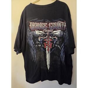 Orange County Choppers Black T-shirt 3XL Sword & Eagle Front & Back *notes